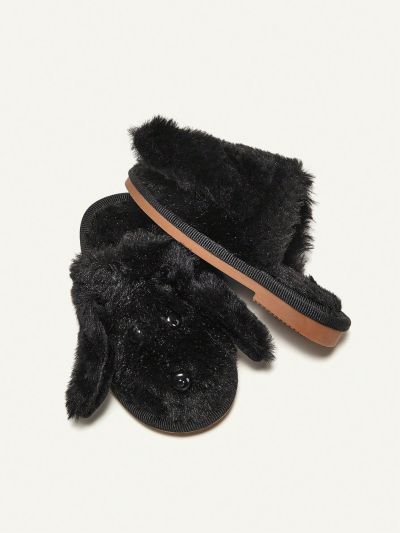 Cozy Cub Cute And Fun Plush Baby Comfortable Anti-slip Fluffy Flat Slippers