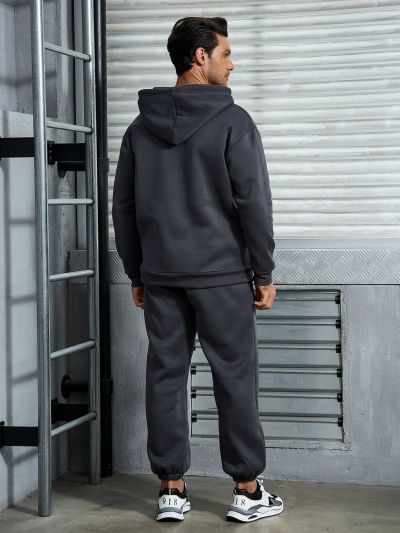 In My Nature Men's Gray Hooded Sweater, One Piece