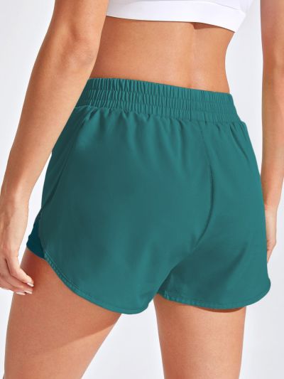 2 In 1 Tulip Hem Athletic Shorts