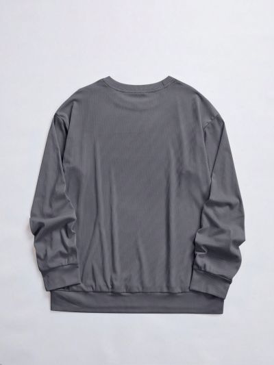 Women's Letter Print Drop Shoulder Sweatshirt