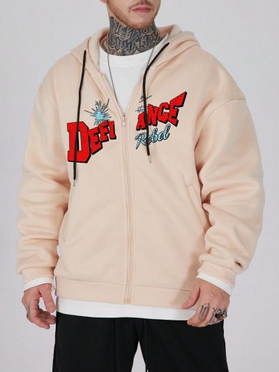 ROMWE Street Life Men's Letter & Heart Print Sweatshirt