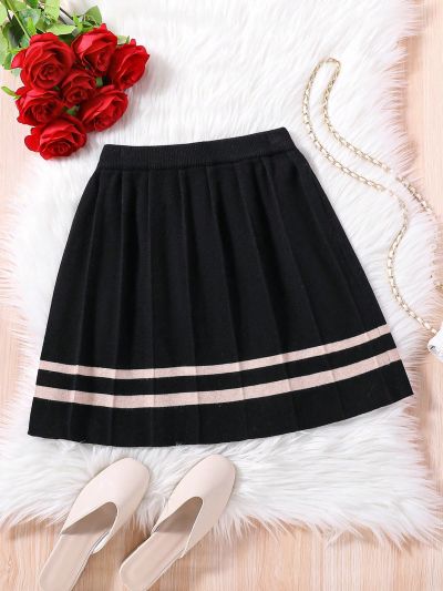 Teenage Girls' Pleated Knit Skirt
