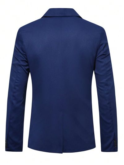Manfinity Mode Men Solid Single Button Blazer