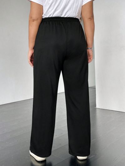 SHEIN EZwear Plus Drawstring Waist Sweatpants