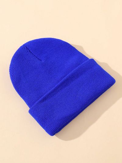 Solid Color Simple Style Men's Knitted Hat