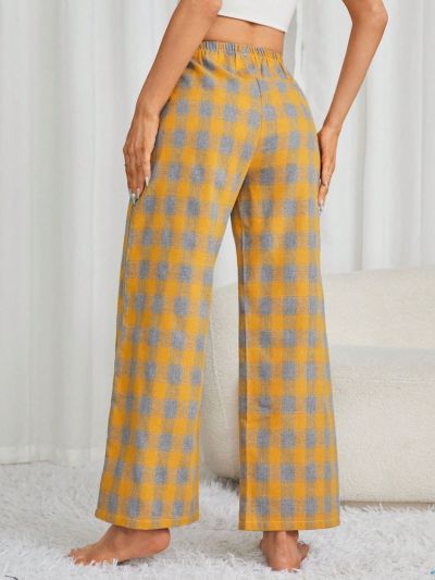 Women's Plaid Drawstring Pajama Pants