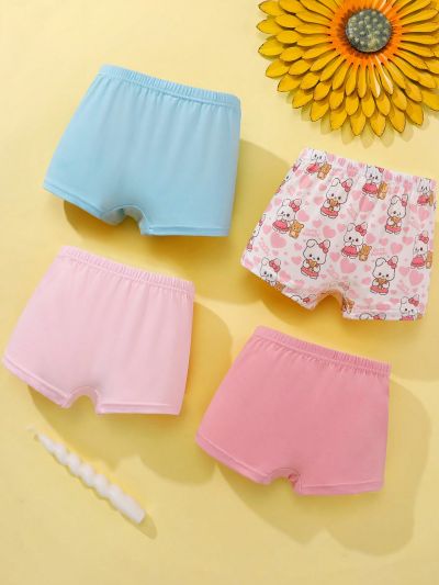 Young Girls' Cartoon Rabbit Printed Underwear