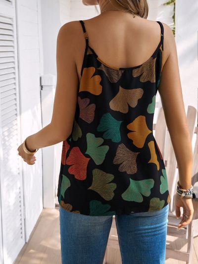 Women's Leaf Printed Camisole Tank Top