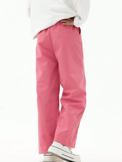 SHEIN Kids HYPEME Girls' Stylish Contrast Trim Pants