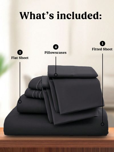 LDC LUX DECOR COLLECTION Bed Sheets - Brushed Microfiber Sheets -Upto 16 Inches Deep Pocket Bedding Sheets & Pillowcases | Lightweight Sheets