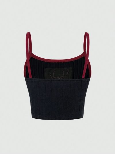 SHEIN Kids EVRYDAY Tween Girls' Spider Embroidery Cami Top