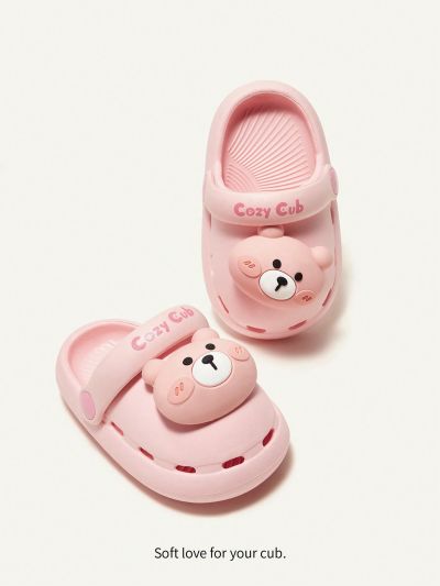 Cozy Cub Adorable, Durable, Anti-slip Infant Ventilation Clogs With Cute Little Bear Pattern