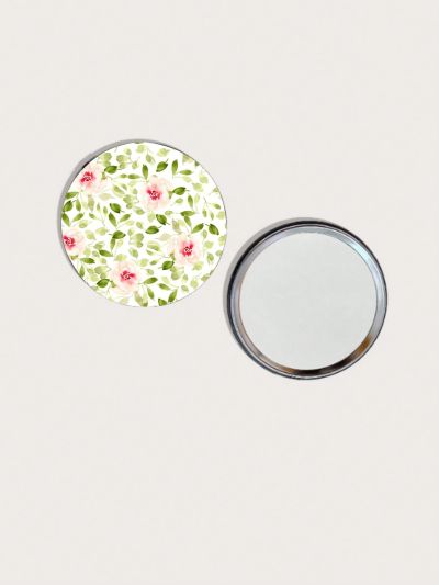 Harpley Design Studio Floral Printed Round Mirror