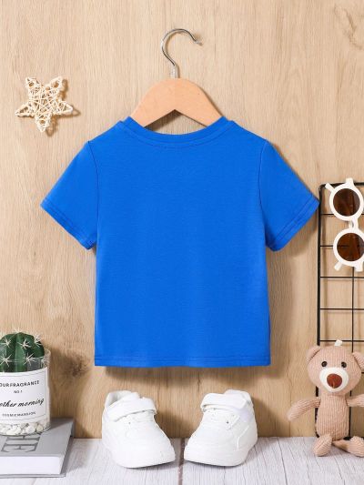 SHEIN Baby Boy Casual Comfortable Rabbit Pattern Top