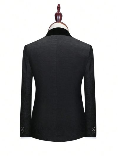 Manfinity Mode Men 1pc Jacquard Shawl Collar Blazer