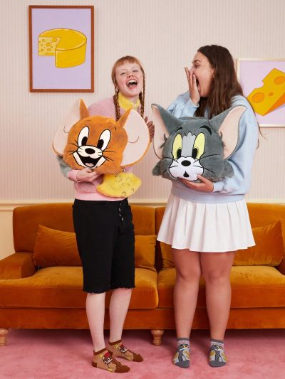 TOM & JERRY X SHEIN Cartoon Mouse Head Plush Pillow