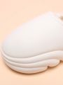Women's Winter Home Slippers Soft & Fluffy Bedroom Non-slip Warm Beige Plush Slippers
