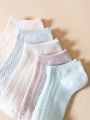 5pairs Solid Ankle Socks
