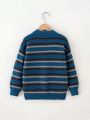 Boys' Striped Round Neck Sweater