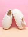 Women's Winter Home Slippers Soft & Fluffy Bedroom Non-slip Warm Beige Plush Slippers