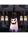 1pc Standard Witch Ghost String Lights, Halloween Decoration Led Colored Lights, Halloween Ghost Festival Dress Up, Halloween Decorations Colored Flashing Lights With Stars, Witch And Ghost Light String For Halloween Decoration