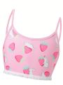 Tween Girls' Rabbit & Strawberry Pattern Underwear Set