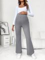 SHEIN Maternity Adjustable Waist Flare Leg Pants