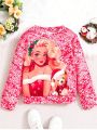 Girls' Christmas Teddy Bear Printed Sweatshirt, For Big Kids