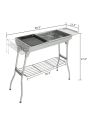 Portable for Barbecue,Folding BBQ Grill for Outdoor Cooking Camping Hiking Picnics