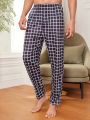 Men's Plaid Patterned Loungewear Pants