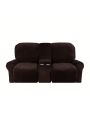 2 Seater Recline Chair Sofa Cover Velvet Stretch Recliner Loveseat Sofa Cover with Center Console Sofa Slipcover