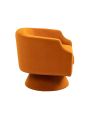 360 Degree Swivel Cuddle Barrel Accent Sofa Chairs, Round Armchairs with Wide Upholstered, Fluffy Velvet Fabric Chair for Living Room, Bedroom, Office, Waiting Rooms