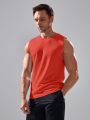 Men Reflective Graphic Sports Tank Top