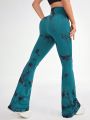 Tie-Dye Flared Sports Pants