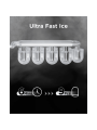 Ice Maker Countertop, 9 Cubes Ready in 6 Mins, 26lbs in 24Hrs, Self-Cleaning Ice Machine with Ice Scoop and Basket, 2 Sizes of Bullet Ice for Home Kitchen Office Bar Party