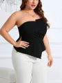 SHEIN Privé Plus Size Elegant Tube Top For Women