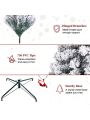 6FT PVC Flocking Christmas Tree 1202 Branches Spread Out Naturally Tree