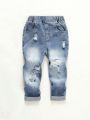 Infant Boys' Water Wash Soft Distressed Denim Jeans For Streetwear
