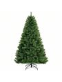 6FT Artificial Holiday Christmas Tree, Unlit Premium Hinged Spruce Holiday Xmas Tree, 800 Branch Tips & Metal Foldable Stand for Home, Office, Party Decoration