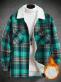 Manfinity Homme Men's Long Sleeve Woolen Plaid Jacket