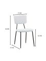 Dining Room Chairs Set of 2, Modern Comfortable Feature Chairs with Faux Plush Upholstered Back and Chrome Legs, Kitchen Side Chairs for Indoor Use Home, Apartment