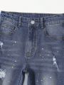 Tween Boy's Distressed Washed Denim Jeans