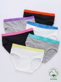 6pcs/Set Color-Blocked Triangle Panties For Tween Girls
