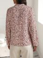 Women's All Over Print Notched Collar Shirt