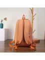 Campus Style Color-block Backpack With Simple Design, Multiple Functions And Large Capacity