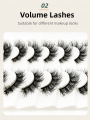 7 Pairs Fluffy Faux Mink False Eyelashes Natural Messy Crisscross Soft Wispy Full Strip Fake Eyelashes