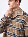 Manfinity Homme Men's Plaid Shirt Jacket