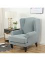 Wingback Armchair Cover Stretch Slipcover Elastic Wing Chair Cvoer Protector 2 Pieces