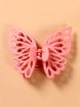 1pc Large Double Layer Hollow Out Butterfly Hair Clip For Women, Shark Style Matte Hair Claw Styling Tool