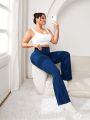 Yoga Basic Plus Size Seamless Sports Bell-Bottoms Pants